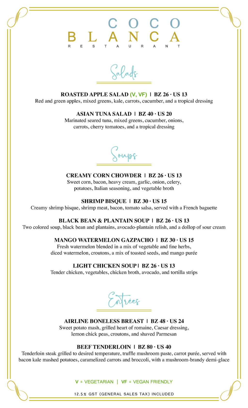 Coco Blanca Menu pg2