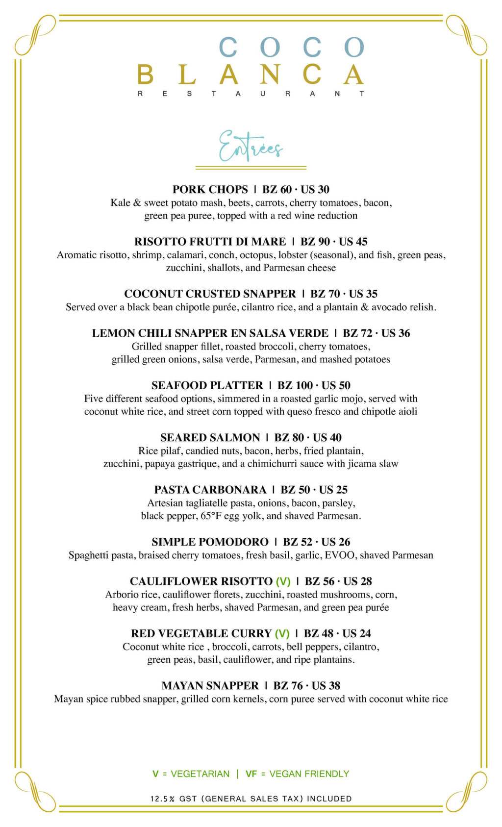 Coco Blanca Menu pg3